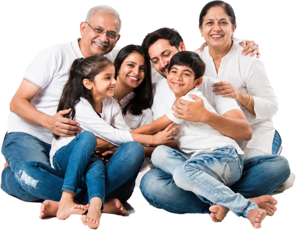 Three generations of a family together